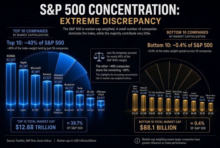 S&P 500 Concentration: Extreme Discrepancy Between the Largest and Smallest Companies S&P 500 Concentration: Extreme Discrepancy Between the Largest and Smallest Companies